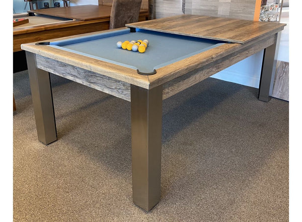 Funky Munky Pool Dining Table 6FT/ 7FT - Slate Bed - Distressed Oak Finish