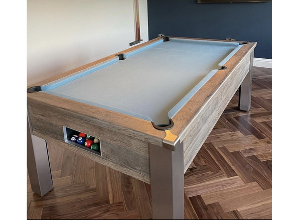 Funky Munky Tournament Slate Bed Pool Table 6FT / 7FT - Distressed Oak Table Finish