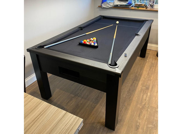 Funky Munky Tournament Slate Bed Pool Table 6ft / 7ft - Stealth Black